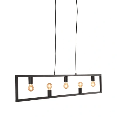 Afbeelding van LABEL51 Hanglamp Quadrato Zwart Metaal Majorr