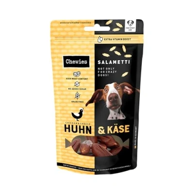 Afbeelding van 8x Chewies Salametti Hondensnack Kip&amp;Kaas 200 gr