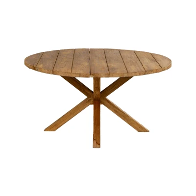 Afbeelding van 4 Seizoenen Tuinmeubelen Ronde tuintafel Ayra ø120cm Teakhout
