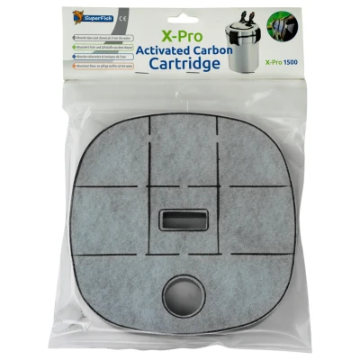 Afbeelding van Superfish X Pro Aquarium Buitenfilter 1000 Carbon Cartridge Filtermateriaal Wit Grijs