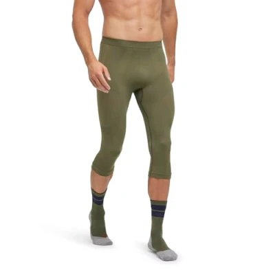 Afbeelding van FALKE Heren baselayer broek Warm 3/4 M TI functioneel materiaal sneldrogend 1 stuk, groen (Herb 7754) nieuw milieuvriendelijk,