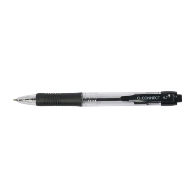 Afbeelding van Q Connect balpen retractable, medium punt, zwart