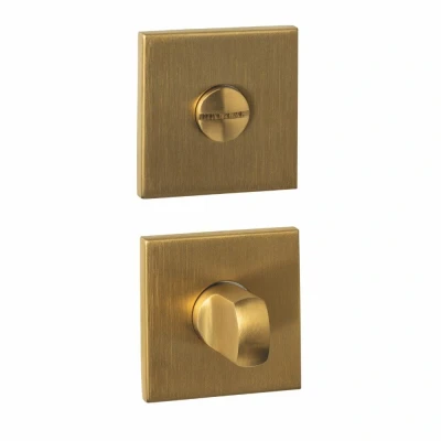 Afbeelding van Intersteel WC sluiting vierkant verdekt 53x53x6mm met stift 6 8mm PVD messing mat