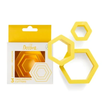 Afbeelding van Decora Koekjes Uitsteker Set Hexagon 3st