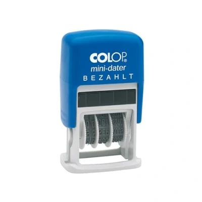 Afbeelding van Colop S160/L2 MiniDater 5 x 25 mm, 4 mm kussen rood/blauw Betaald
