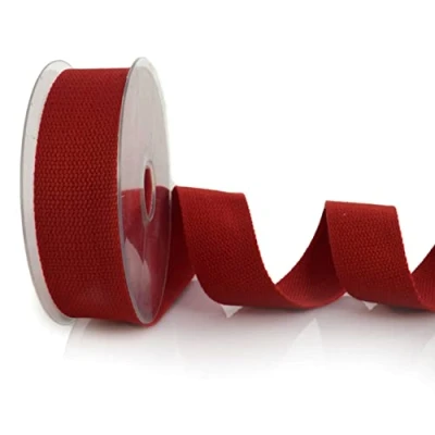 Afbeelding van Trimz Katoenen Heavy Duty Webbing, Donkerrood, 10m x 40mm