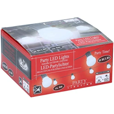 Afbeelding van Groenovatie LED Feestverlichting Prikkabel 10 Lampen 6 Meter Waterdicht IP44 Op Batterijen