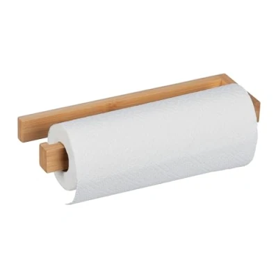 Afbeelding van Relaxdays Keukenrolhouder voor aan de muur, keukenrolhouder, hangende huishoudrolhouder