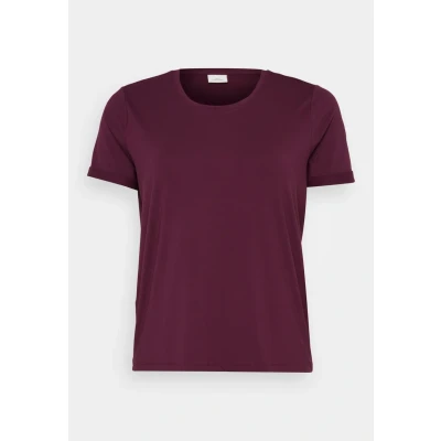 Afbeelding van Only Carmakoma CARMOSTER S/S FOLD UP TOP JRS NOOS Mauve Wine