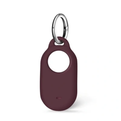 Afbeelding van Msagkah SmartTag2 hoesje, compatibel met Samsung Galaxy SmartTag2, anti verlies tracking hoes sleutelhanger voor Smart Tag2 (bruin)