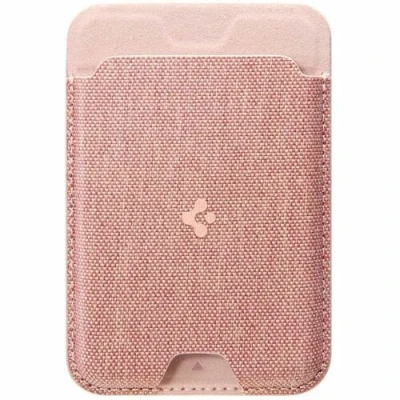 Afbeelding van Spigen Urban Magnetische MagSafe Kaarthouder voor Pasjes Roze Goud