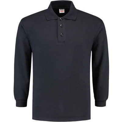 Afbeelding van Tricorp 301004 casual polokraag sweatshirt, 60% gekamd katoen/40% polyester, 280 g/m², marineblauw, maat 8XL