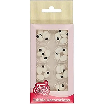 Afbeelding van FunCakes Suikerdecoratie Ogen Ovaal 32 Stuks Eetbare Taartdecoratie