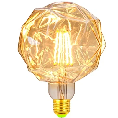 Afbeelding van TIANFAN Led lampen Vintage 4W Warm Wit 2500 Kelvin Big Globe Crystal lamp 220/240 V Edison Schroef E27 Basis Speciale decoratieve gloeilamp G125 (Lotus)