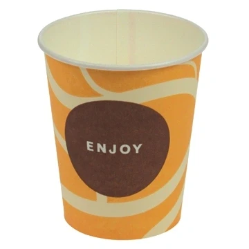 Afbeelding van drinkbeker Enjoy, uit karton, 150 ml, diameter 70,3 mm, pak van 100 stuks