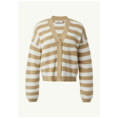 Afbeelding van comma casual identity BOXY VOLUMINÖSEN ÄRMELN Vest, Dames, Maat: 34, Sandstein