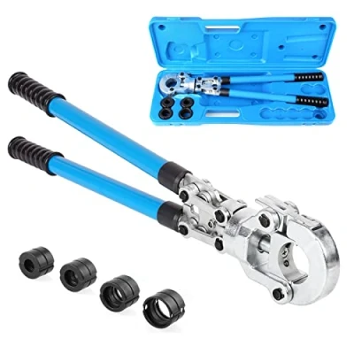 Afbeelding van Druktang Th contour buispperstang krimptang set persgereedschap meerlaagse bekken 16mm 20mm 26mm 32mm met 360 draaibare kop voor PEX buizen, composietbuis