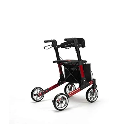 Afbeelding van Vermeiren rollator Lichtgewicht Opvouwbaar Voor binnen en buiten Rood