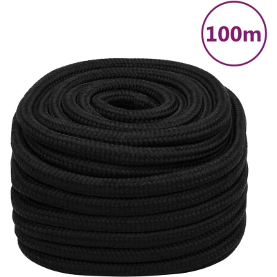 Afbeelding van vidaXL Werktouw 20 mm 100 m polyester zwart