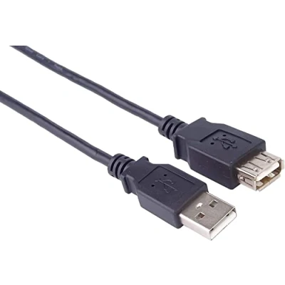 Afbeelding van PremiumCord USB 2.0 verlengkabel 0,5 m, datakabel High Speed tot 480 Mbit/s, oplaadkabel, type A aansluiting op stekker, 2x afgeschermd, kleur zwart, lengte kupaa05bk