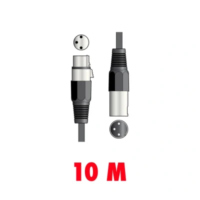 Afbeelding van QTX Professionele DMX Verlichting Leads XLR Plug naar Socket 10.0m