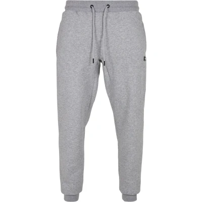 Afbeelding van STARTER BLACK LABEL Joggingbroek voor heren met logo, sweatpants billenzak, trainingsbroek effen, elastische tailleband en zoom, maat S tot XXL, heidegrijs, L