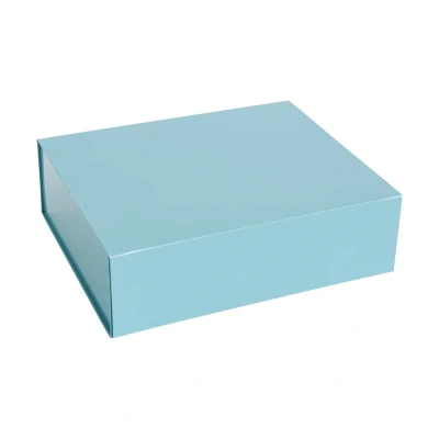 Afbeelding van HAY Colour Storage L doos met deksel 34,5x41,5 cm Ocean blue