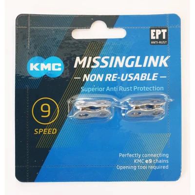 Afbeelding van KMC Sluitschakel MissingLink 9NR EPT zilver 6.6mm 9v (2)