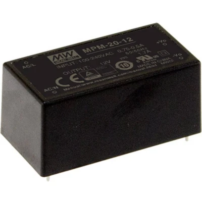 Afbeelding van Mean Well MPM 20 5 AC/DC printnetvoeding V/DC 4 A W