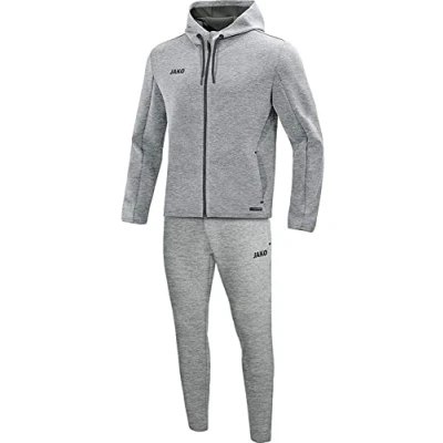 Afbeelding van Joggingpak met kap Premium Basics Grijs gemeleerd / 36