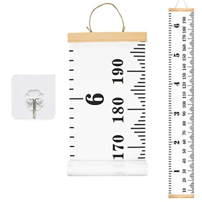 Afbeelding van Meetlat hoogte diagram HUYU meetlijst kinderen canvas groei Chart Wall 200 x 20cm