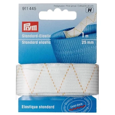 Afbeelding van Prym Standaard Elastiek Wit 25 mm x 1 meter