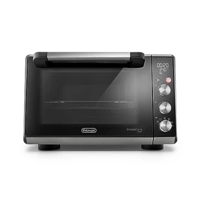 Afbeelding van De&#039;Longhi Chef DO34326 Elektrische heteluchtoven, 6 kookfuncties, luchtfriteuse, lcd display, timer 120 inch, bakplaat, grill en mand inbegrepen, capaciteit 34 l, 2000 W, zwart