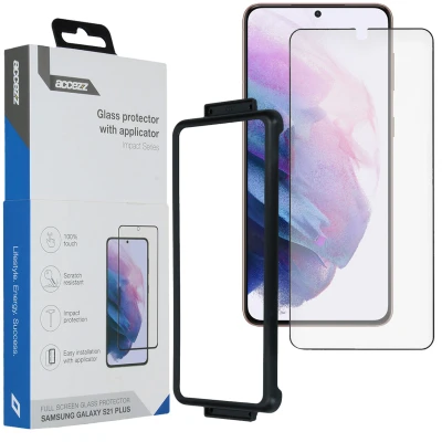 Afbeelding van Screenprotector Samsung Galaxy S21 Plus: Accezz Glass + Applicator