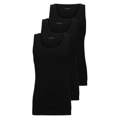 Afbeelding van BOSS TANK Classic 3 PACK Hemd, Heren, Maat: Large, Black