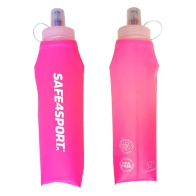 Afbeelding van SAFE4SPORT Soft Flask 750 ml roze opvouwbare bidon zachte TPU sportfles