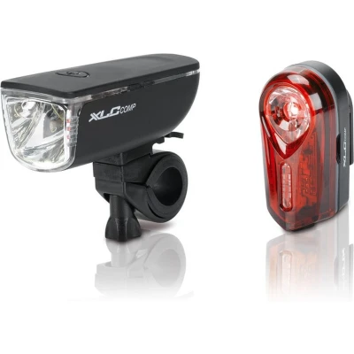 Afbeelding van XLC CL S11 Fietsverlichtingset Ariel Koplamp &amp; Neso Achterlicht Inclusief batterijen