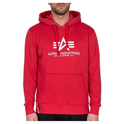 Afbeelding van Alpha Industries Basic Hoody Sweat met capuchon voor heren Speed Red