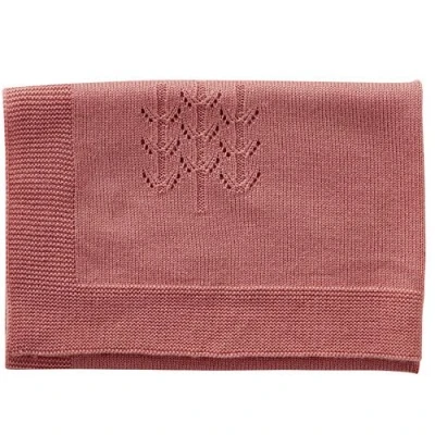 Afbeelding van By astrup gebreide poppendeken roze