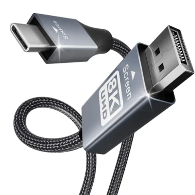 Afbeelding van BENFEI USB C naar DisplayPort 1,8 meter kabel, Type DP adapter [compatibel met Thunderbolt 3] voor MacBook Pro Air 2022/2021/2020/2019, Samsung Galaxy S21/S20, Surface Book 2 en meer