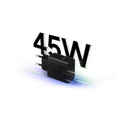 Afbeelding van Samsung USB C oplader, 45 W, ultrasnelle netadapter, naar adapter, snellader, originele zonder kabel, zwart
