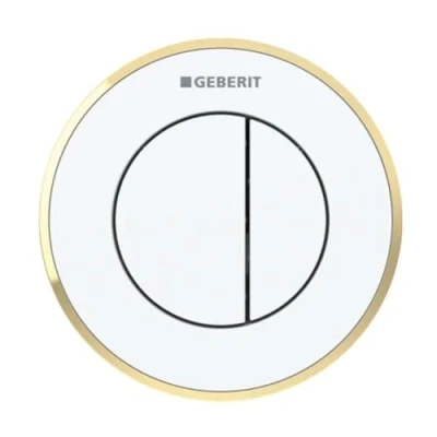 Afbeelding van Geberit inbouwdrukker type10 pneum gr kl spoeling sigma 8cm goud wit 116 056 kk 1