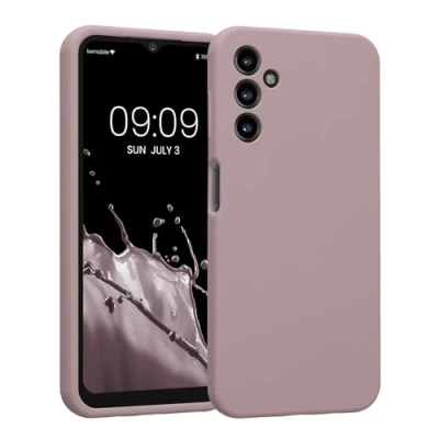 Afbeelding van kwmobile telefoonhoesje geschikt voor Samsung Galaxy A14 5G TPU backcover met siliconen coating Smartphone case in licht oudroze