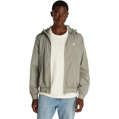 Afbeelding van Calvin Klein Jeans Hooded Lichte jas, Heren, Maat: Medium, Laurel oak