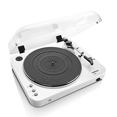 Afbeelding van Lenco L 85 White Platenspeler met USB direct encoding Wit
