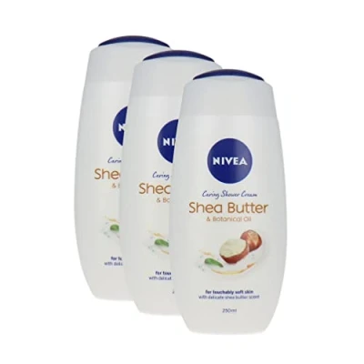 Afbeelding van Nivea Caring Shea Butter &amp; Botanical Oil Shower Cream 250 ml (3 stuks)