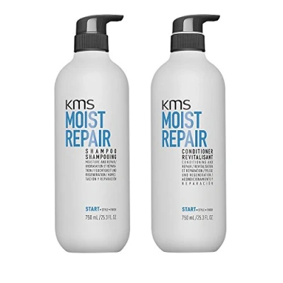 Afbeelding van KMS Moist Repair Shampoo und Conditioner, für trockenes Haar, 750 ml