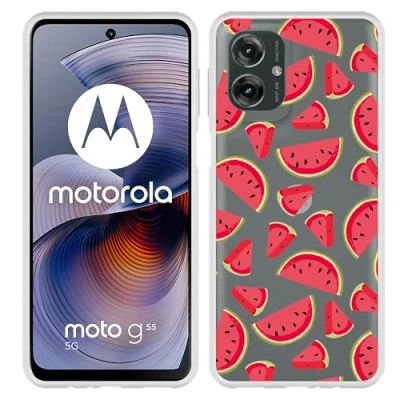 Afbeelding van Cazy Hoesje geschikt voor Motorola Moto G55 Siliconen Watermeloen