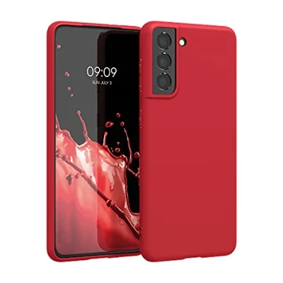 Afbeelding van kwmobile telefoonhoesje geschikt voor Samsung Galaxy S21 Hoesje smartphone Back cover in klassiek rood