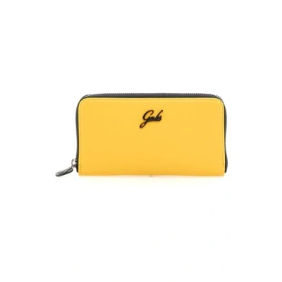Afbeelding van Gabs Leren Portemonnee GMONEY17 Ruga Black Wallet Ananas Geel